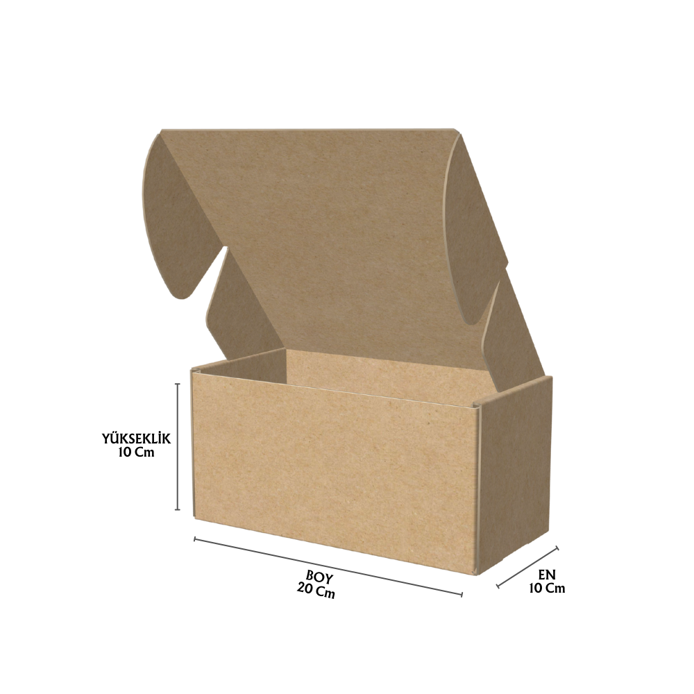 10x20x10 cm Kilitli E-Ticaret Kargo Kutusu