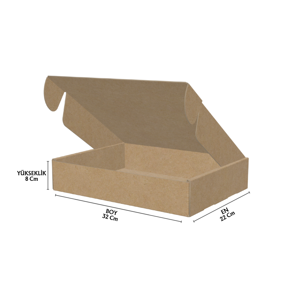 22x32x8 cm Kilitli E-Ticaret Kargo Kutusu