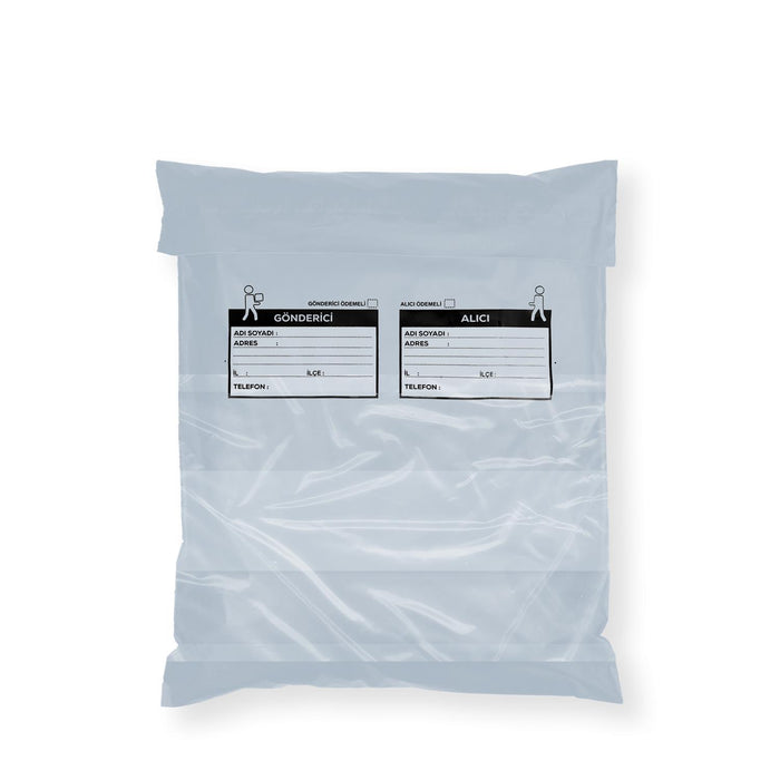 Gri Teslimat Poşeti Fatura Cepli 24x30 cm – 100 Adet