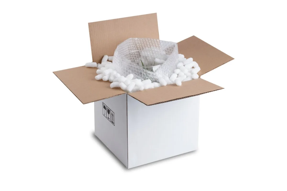 Çift Oluklu Fırsat Koli 50x40x35 cm – Beyaz – 10'lu Paket