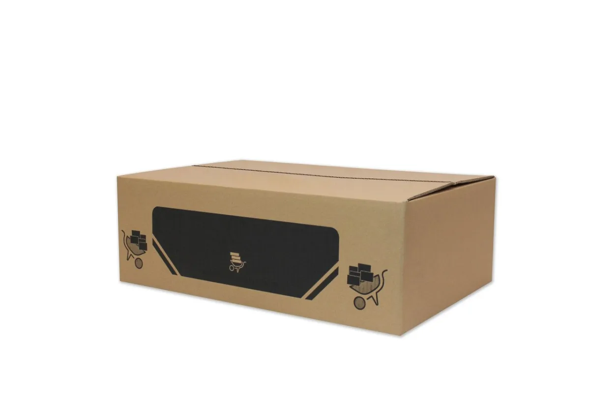 Baskılı Çift Oluklu Fırsat Koli 60x40x20 cm – Esmer – 10'lu Paket