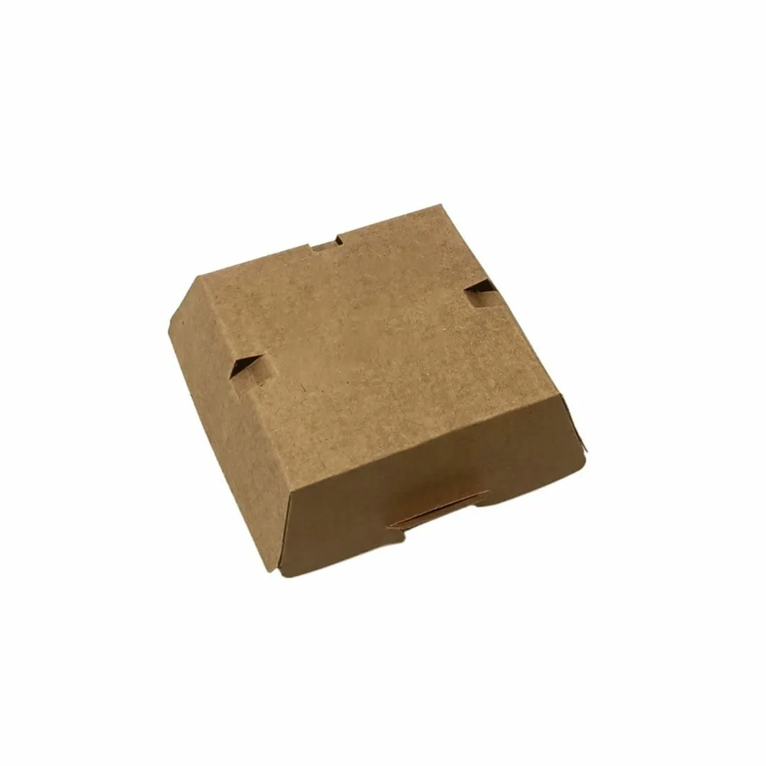 13x13x8 cm Hamburger Kutusu – Esmer – 50'li Paket