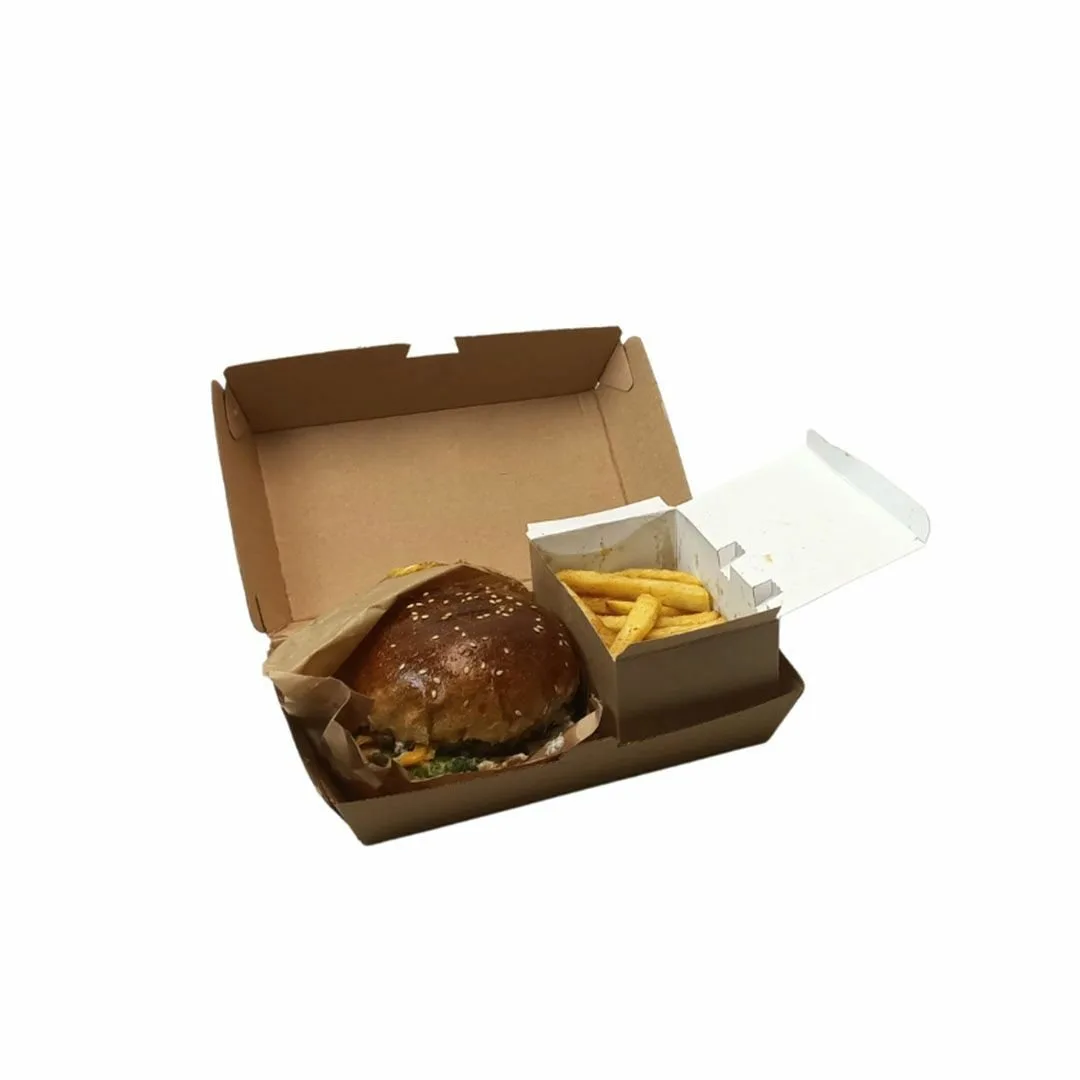 11x19x7,5 cm Menü Kutusu – Esmer – 50'li Paket
