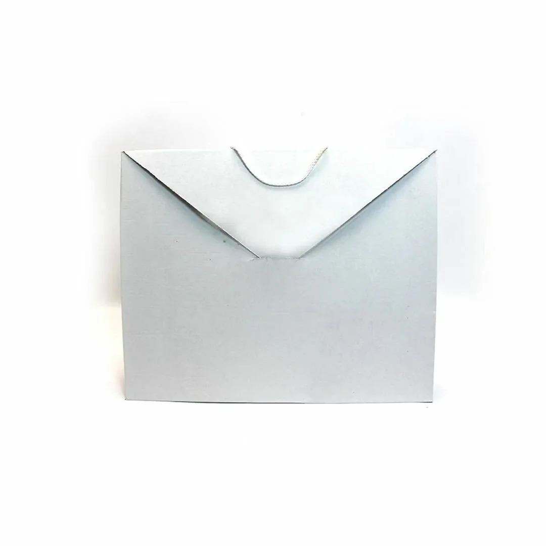 32x12x26 cm Zarf Tipi Çanta Kutusu – Beyaz – 20'li Paket
