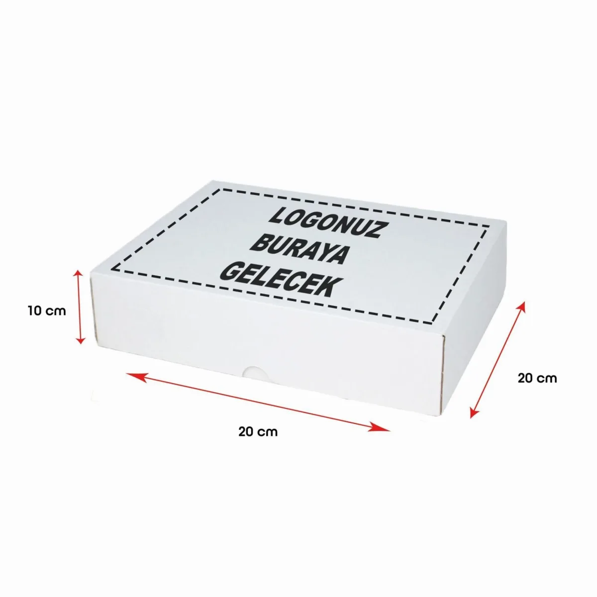 Baskılı E-Ticaret Kargo Kutusu (Küçük Desi) – Esmer – 20x20x10 cm – 100'lü Paket