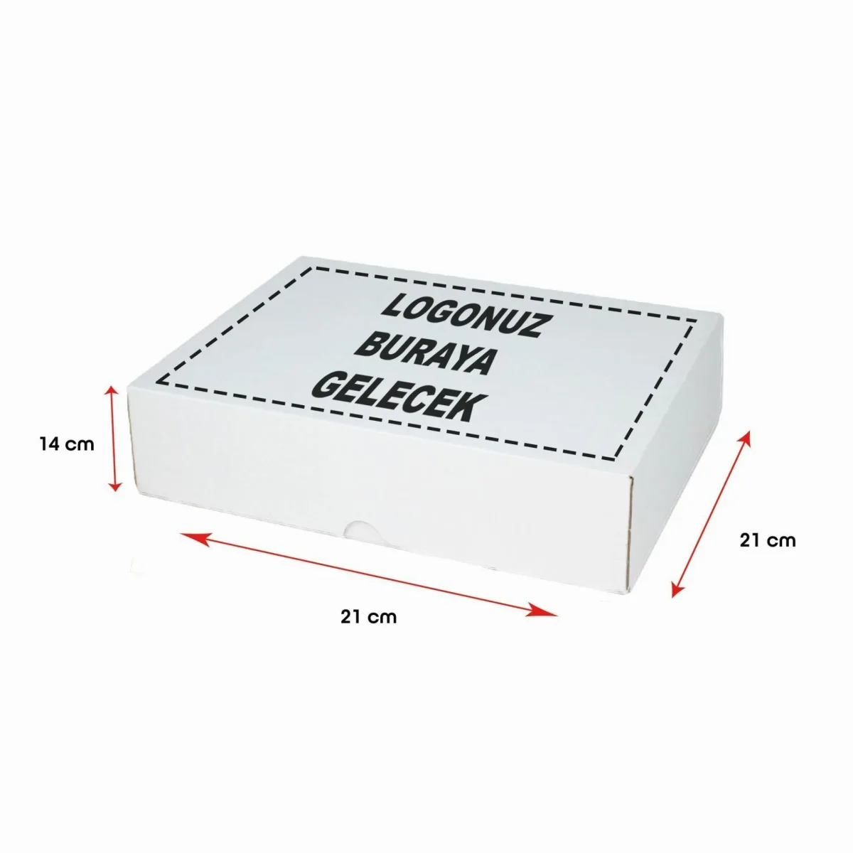 Baskılı E-Ticaret Kargo Kutusu (Küçük Desi) – Esmer – 21x21x14 cm – 100'lü Paket