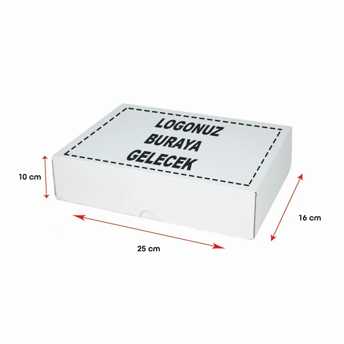 Baskılı E-Ticaret Kargo Kutusu (Küçük Desi) – Esmer – 25x16x10 cm – 100'lü Paket