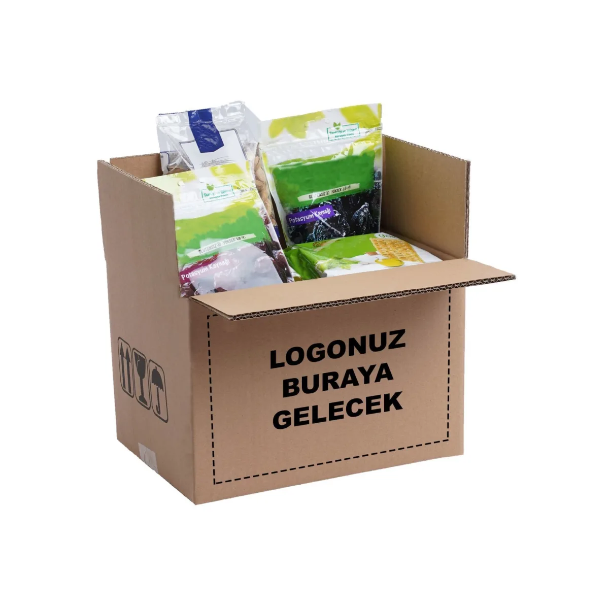 Baskılı Taşıma Kolisi – Esmer – 50x30x30 cm – 500'lü Paket