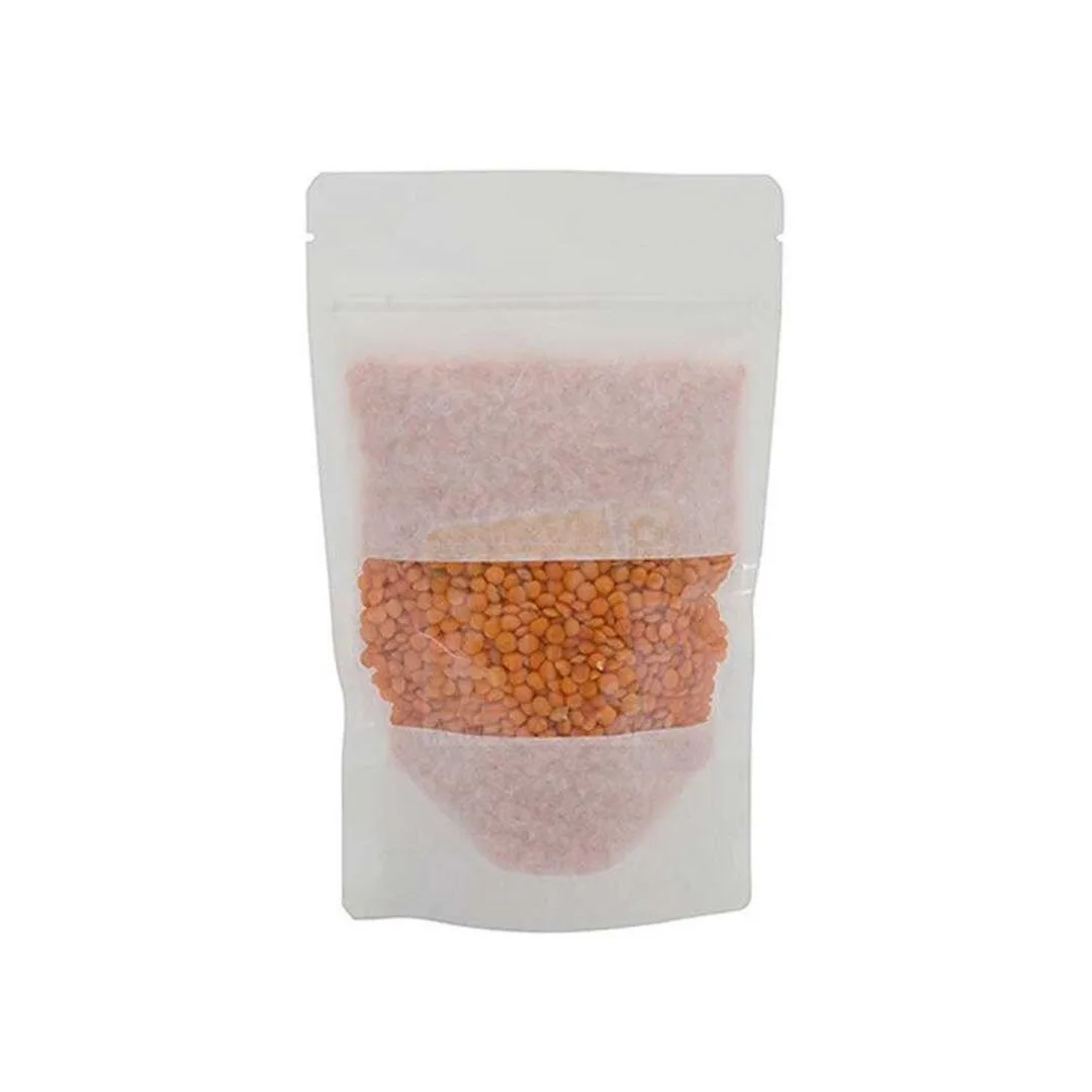 11x18,5+3,5 cm Dar Pencereli Beyaz Doypack – 100'lü Paket