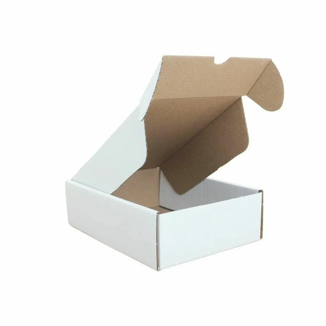 10x7x4 cm Kilitli Küçük Ürün Kutusu – Beyaz – 100'lü Paket
