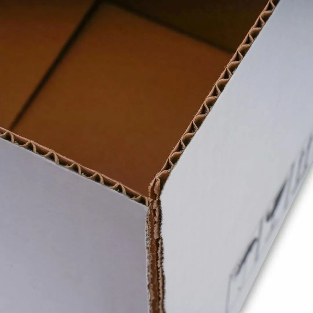 30x25x15 cm Tek Oluklu A-Box Taşıma Kolisi – Beyaz – 20'li Paket