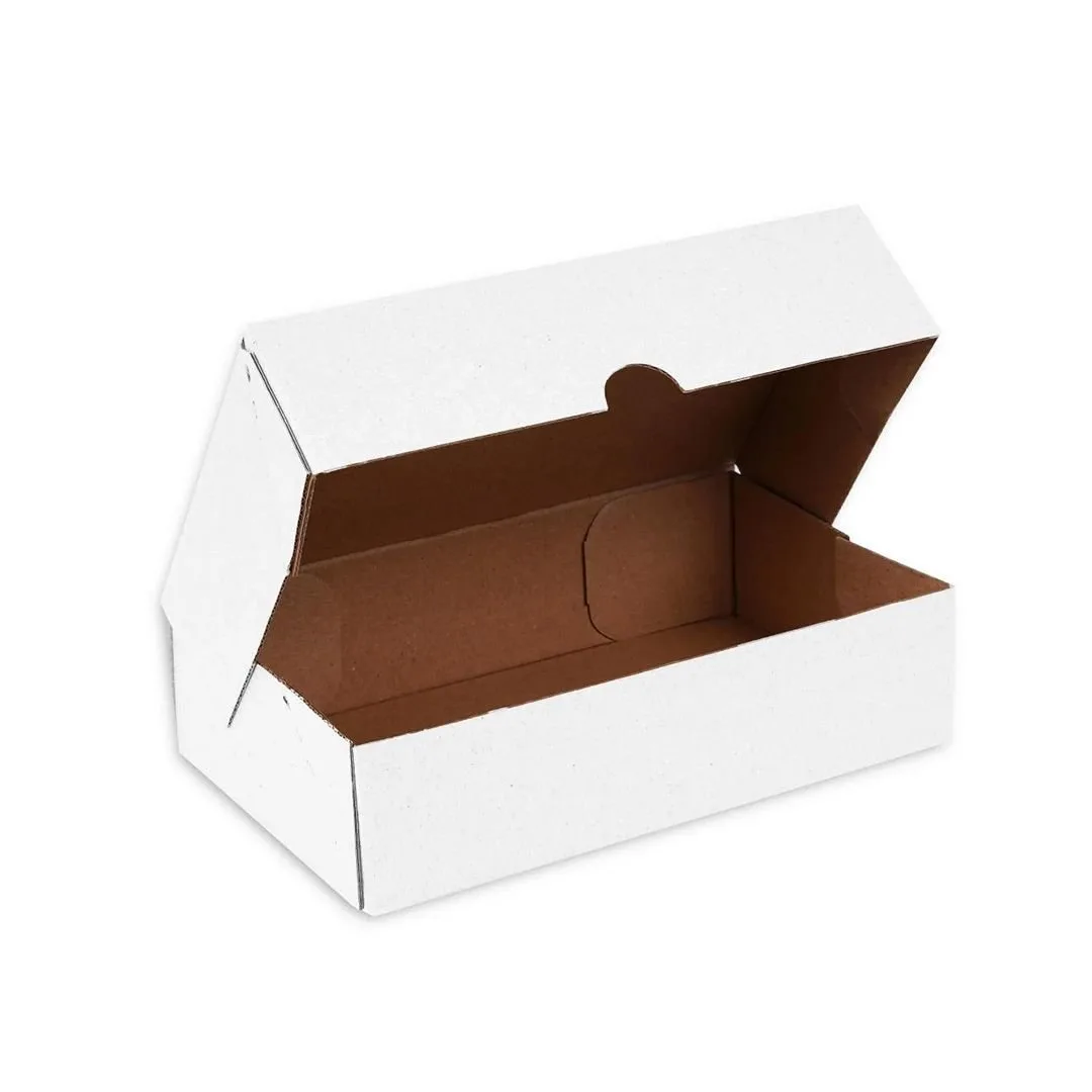 17x12,5x7,5 cm Kesimli E-Ticaret ve Kargo Kutusu – Beyaz – 50'li Paket