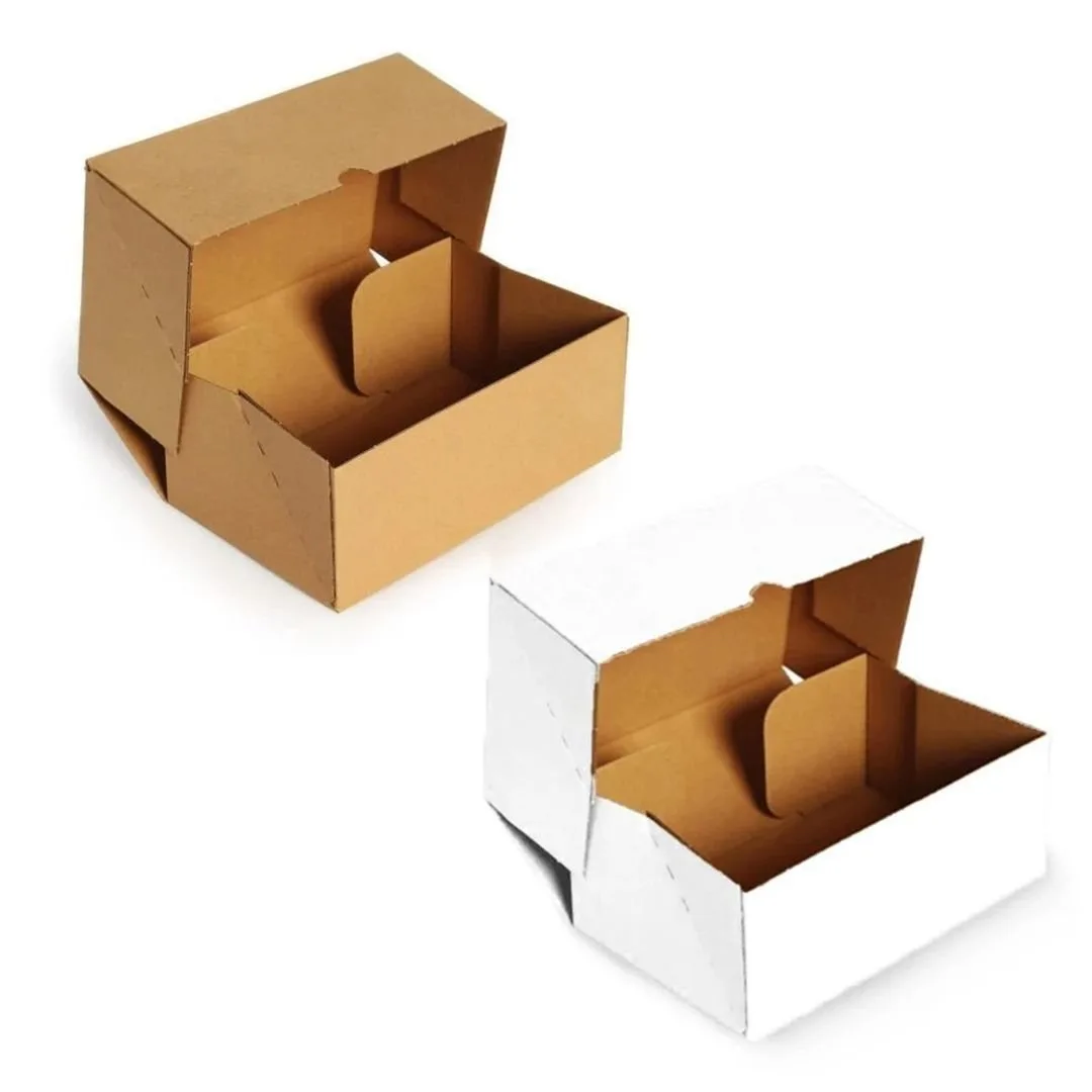 32x22x12 cm Kesimli E-Ticaret ve Kargo Kutusu – Esmer – 50'li Paket