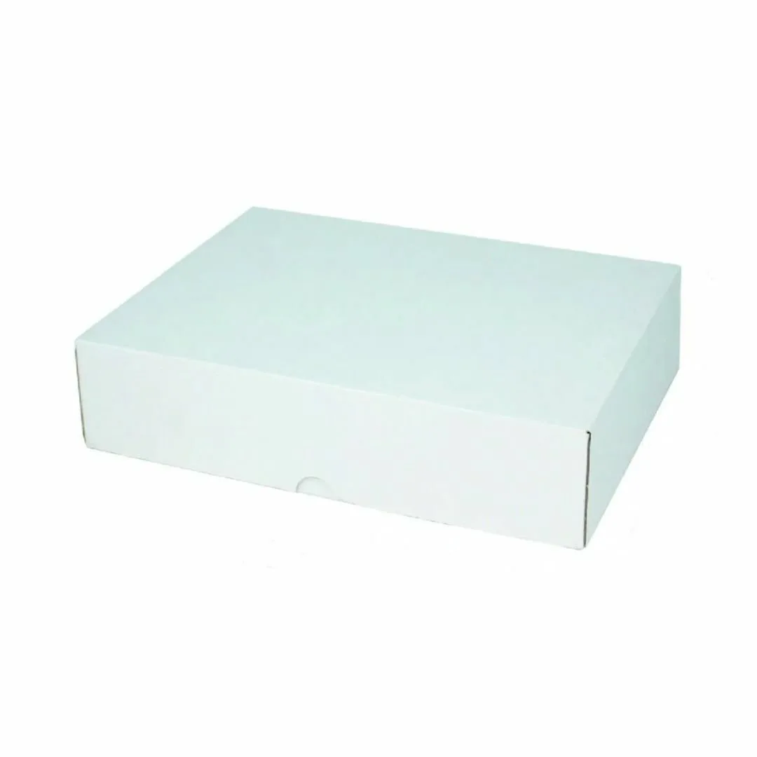 35x31x13 cm Kesimli E-Ticaret ve Kargo Kutusu – Beyaz – 50'li Paket