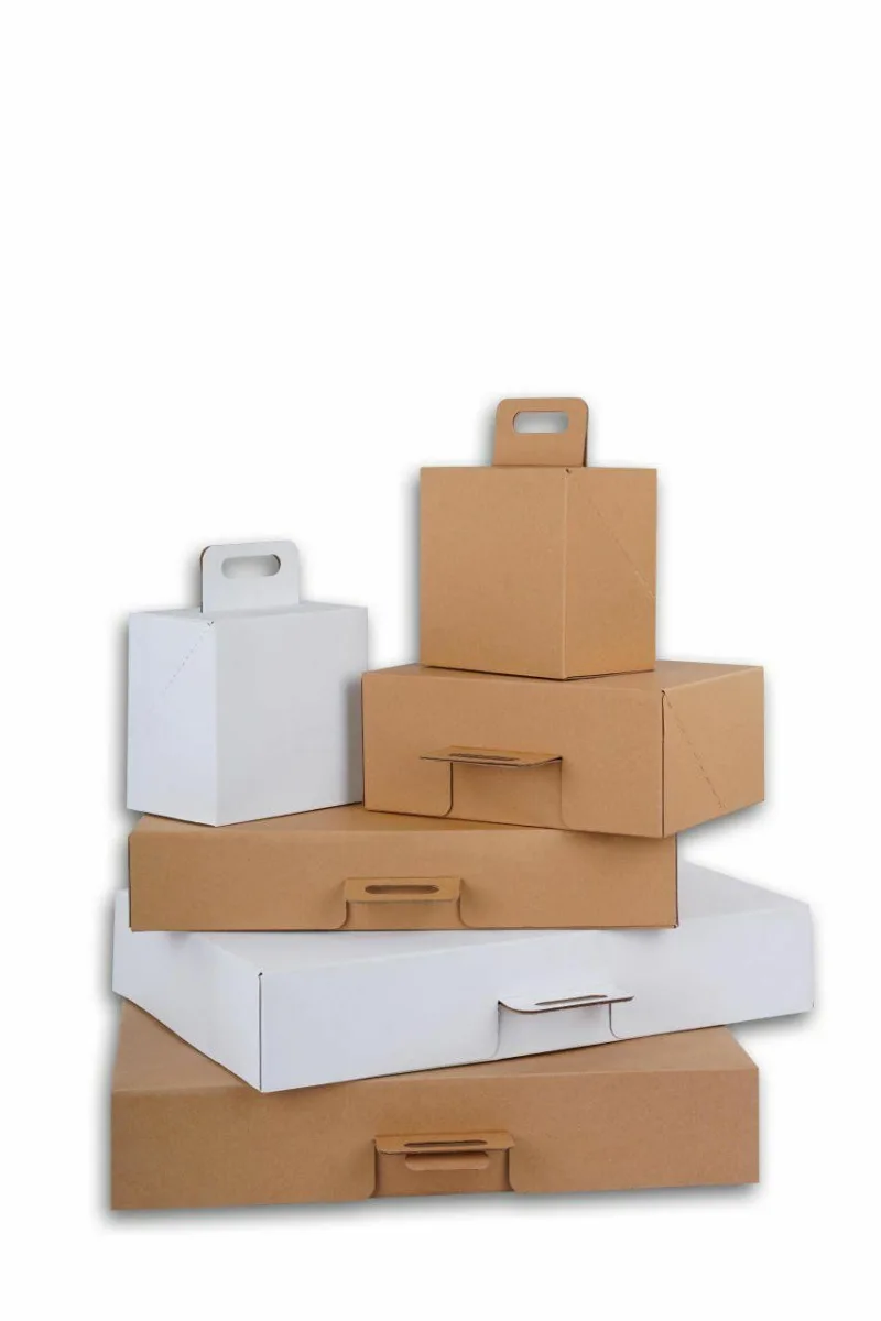 44x34x11 cm Çanta Tipi İnternet ve Kargo Kutusu – Esmer – 25'li Paket