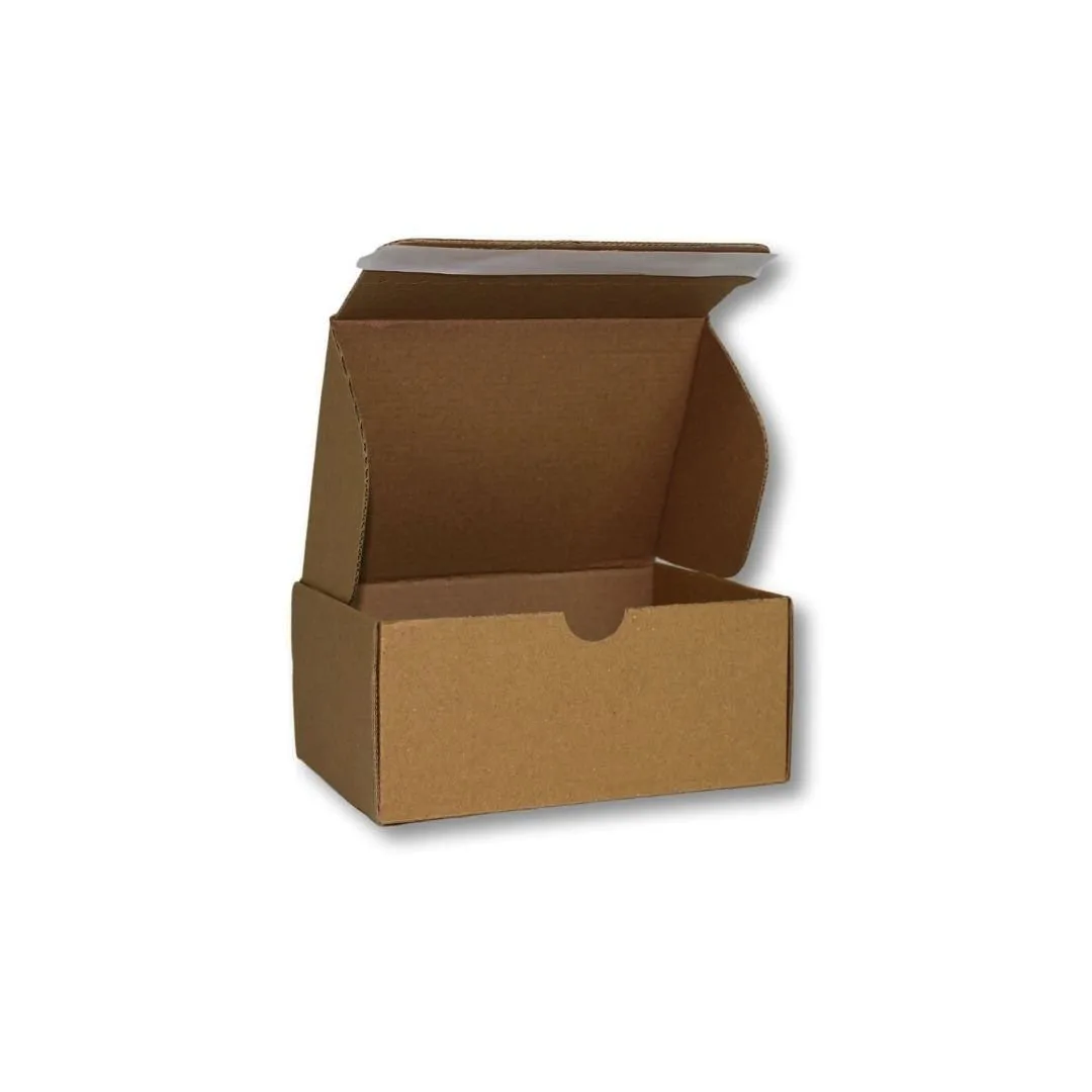 17x17x6 cm Bant Yapıştırmalı Kutu – Esmer – 25'li Paket