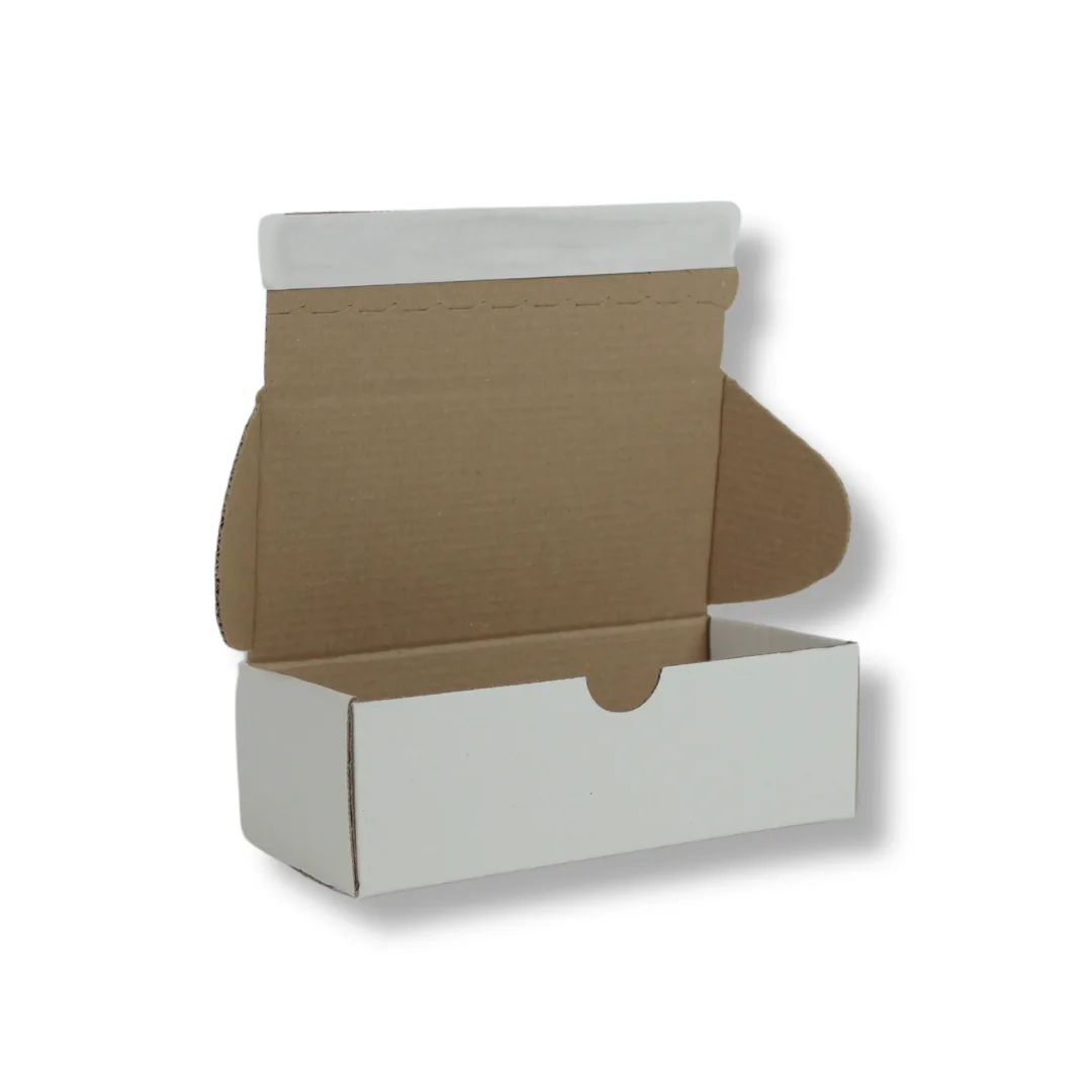 17x8x5,5 cm Bant Yapıştırmalı Kutu – Beyaz – 25'li Paket
