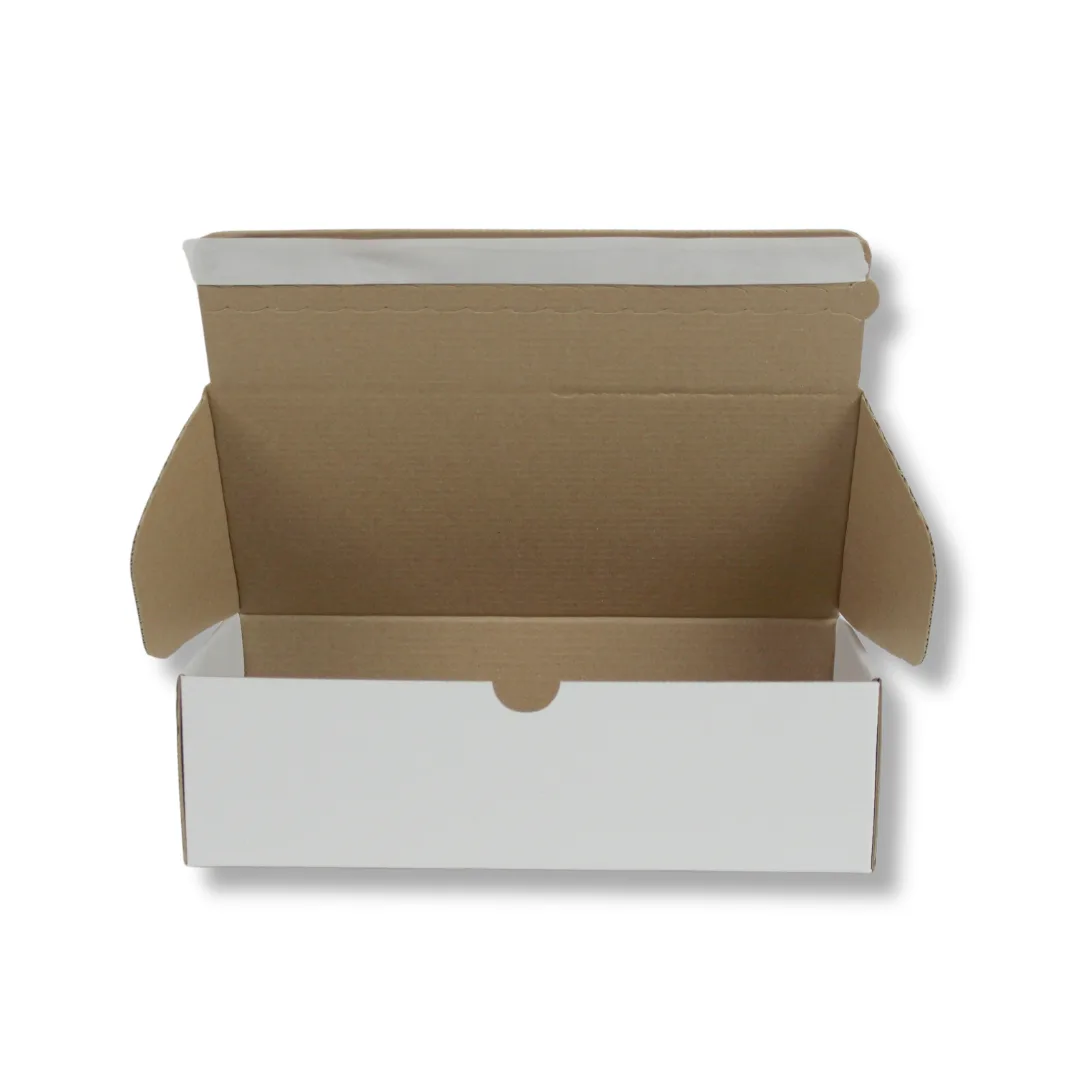 26x12,5x7,5 cm Bant Yapıştırmalı Kutu – Beyaz – 25'li Paket