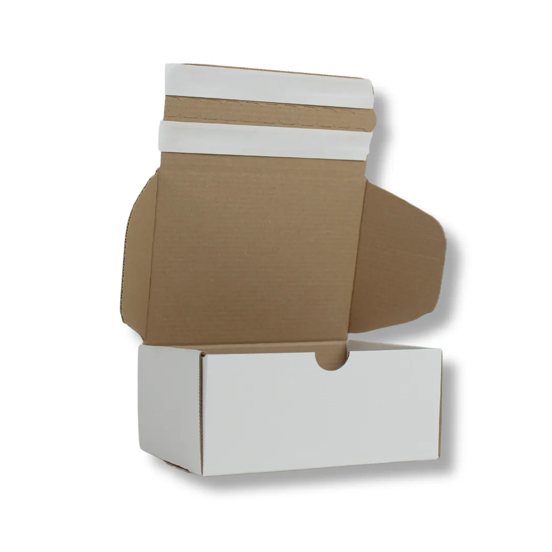 17x12,5x7,5 cm Çift Bant Yapıştırmalı Kutu – Beyaz – 50'li Paket