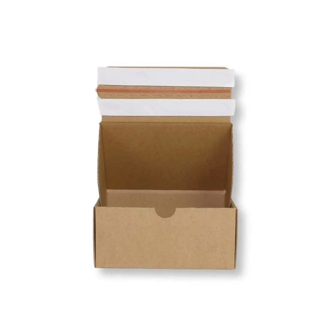17x12,5x7,5 cm Çift Bant Yapıştırmalı Kutu – Esmer – 50'li Paket