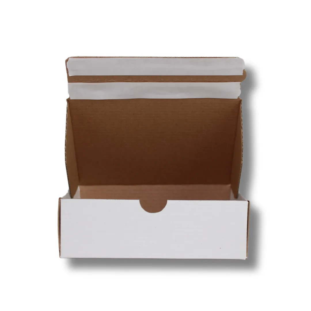 17x12,5x5,5 cm Çift Bant Yapıştırmalı Kutu – Beyaz – 25'li Paket