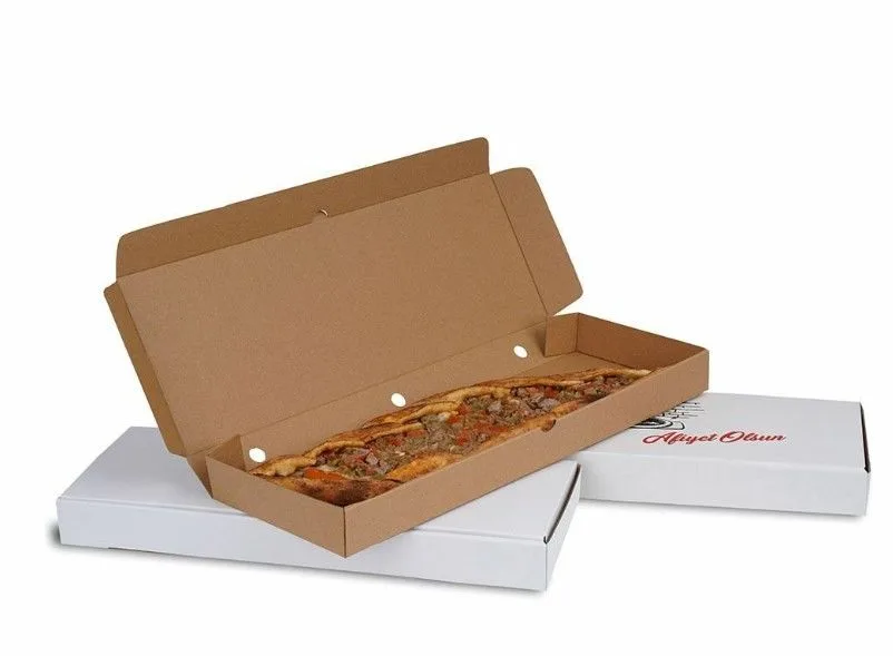 Baskısız Pide Kutusu 44x16x4 cm – Beyaz – 50'li Paket