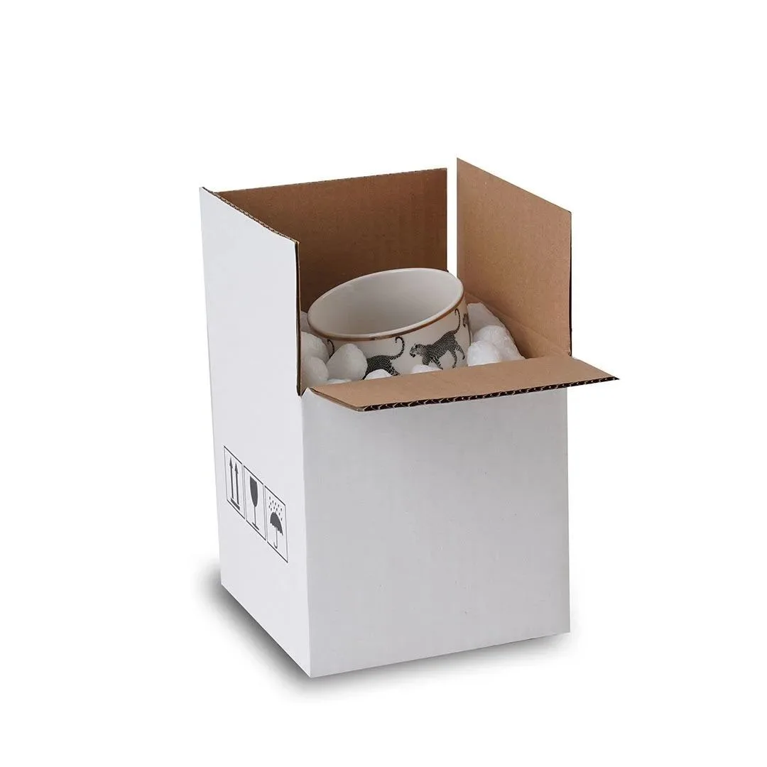 35x25x15 cm Beyaz Tek Oluklu A-Box Taşıma Kolisi