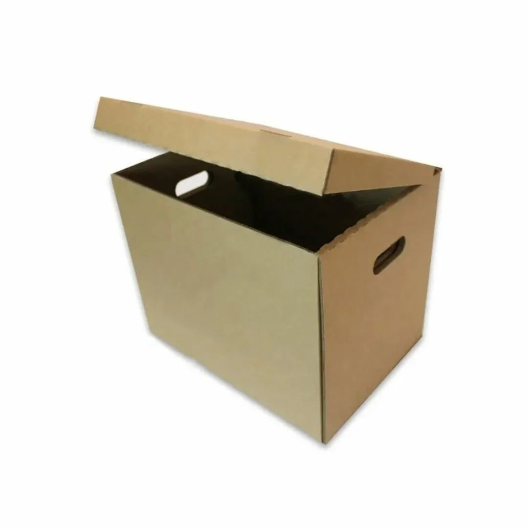 41x33x31 cm Kendinden Kapaklı Esmer Arşiv Kutusu – 10'lu Paket