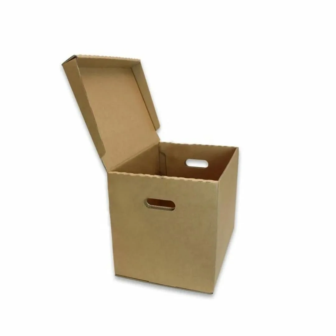 41x33x31 cm Kendinden Kapaklı Esmer Arşiv Kutusu – 10'lu Paket