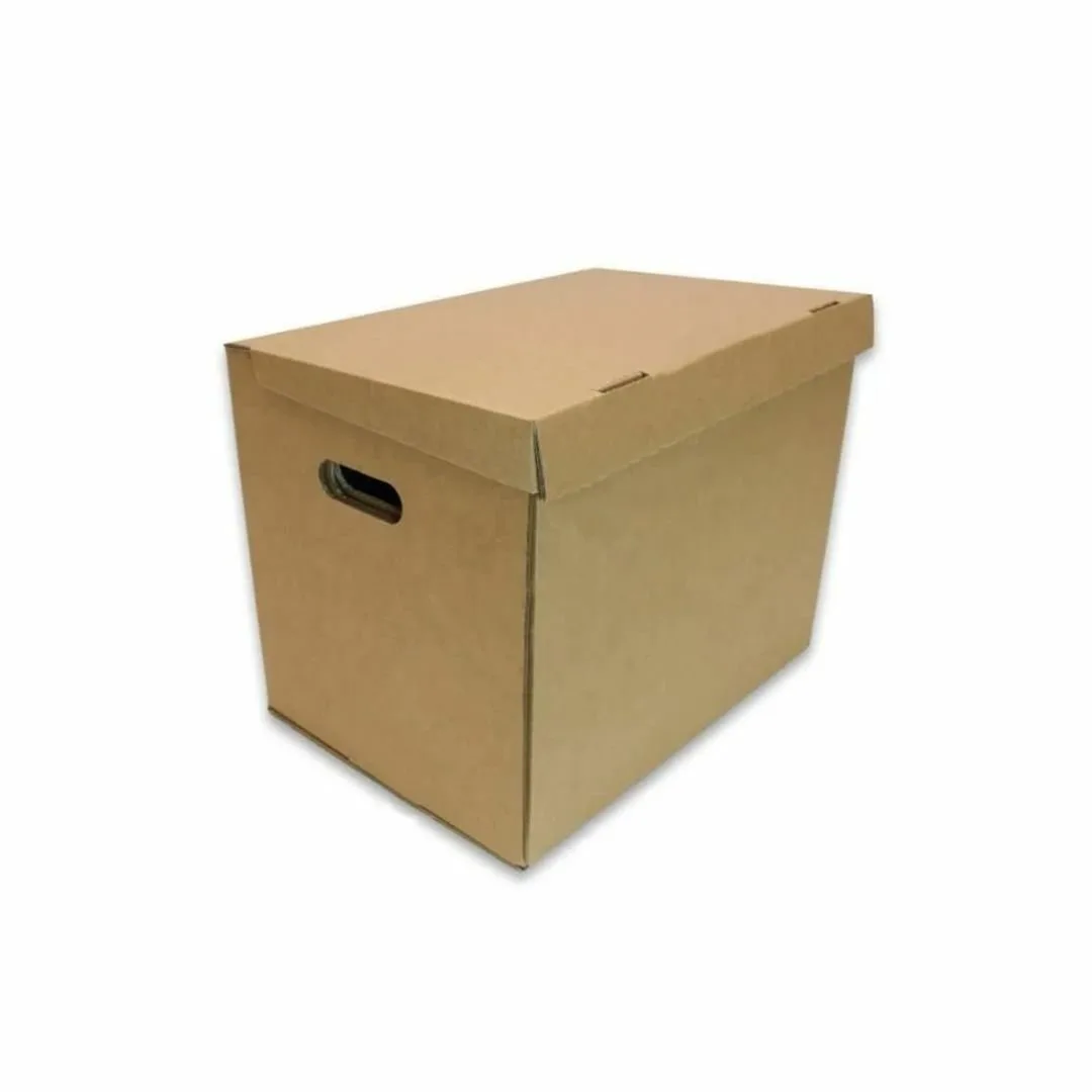 41x33x31 cm Kendinden Kapaklı Esmer Arşiv Kutusu – 10'lu Paket