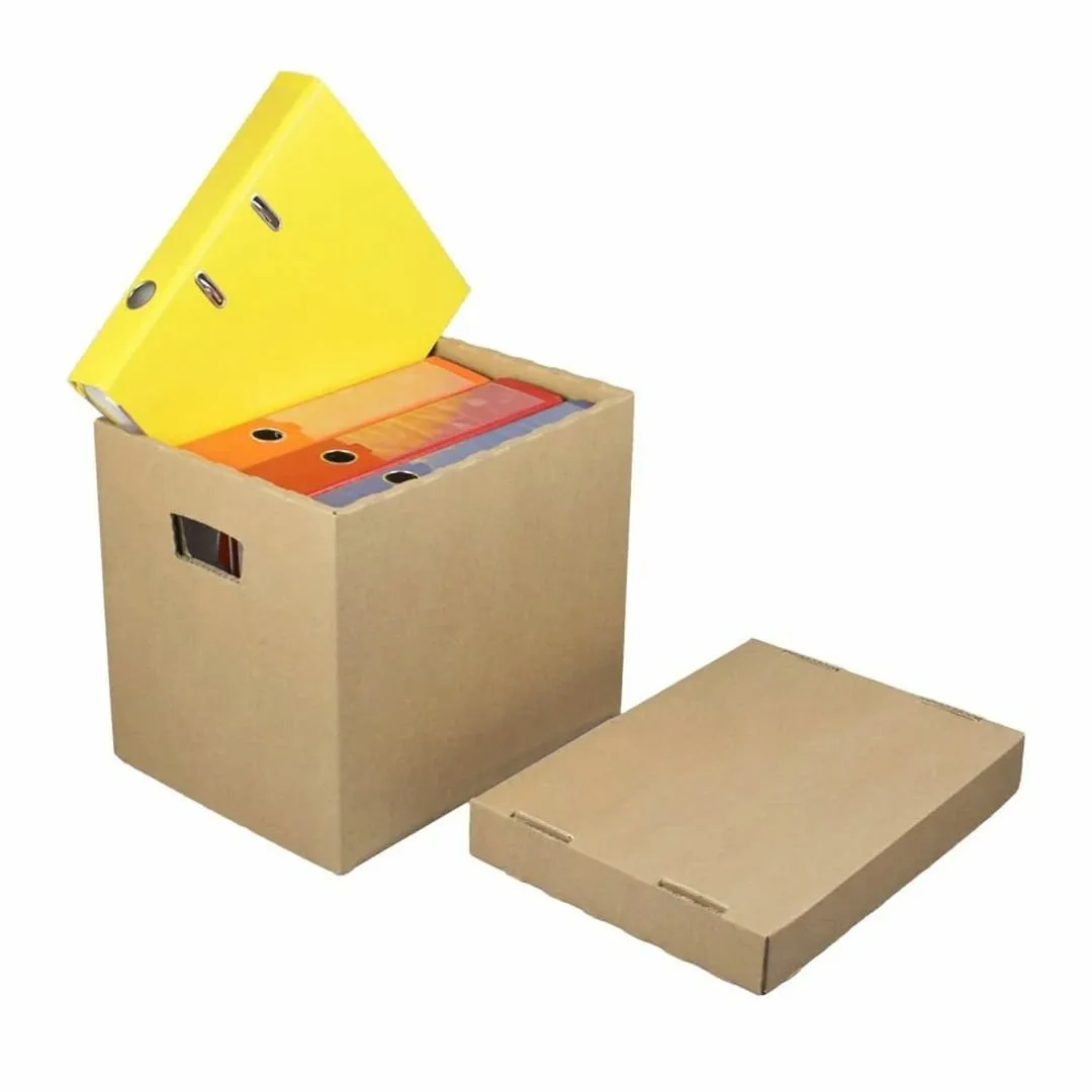 41x34x29,5 cm Esmer Arşiv Kutusu (Kutu + Kapak) – 10'lu Paket