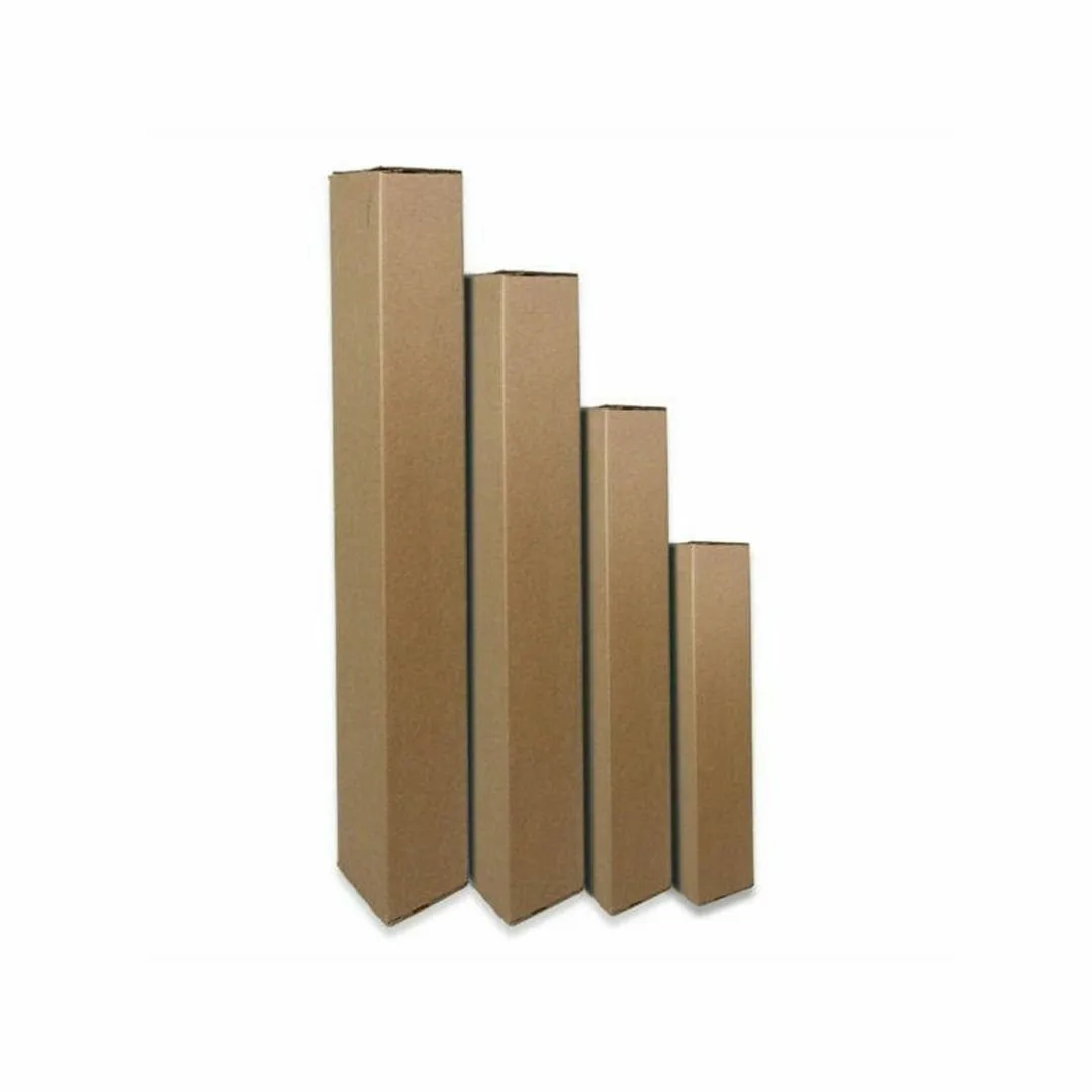 11x11x70 cm Bant Yapıştırmalı Proje Poster Kutusu – 10'lu Paket