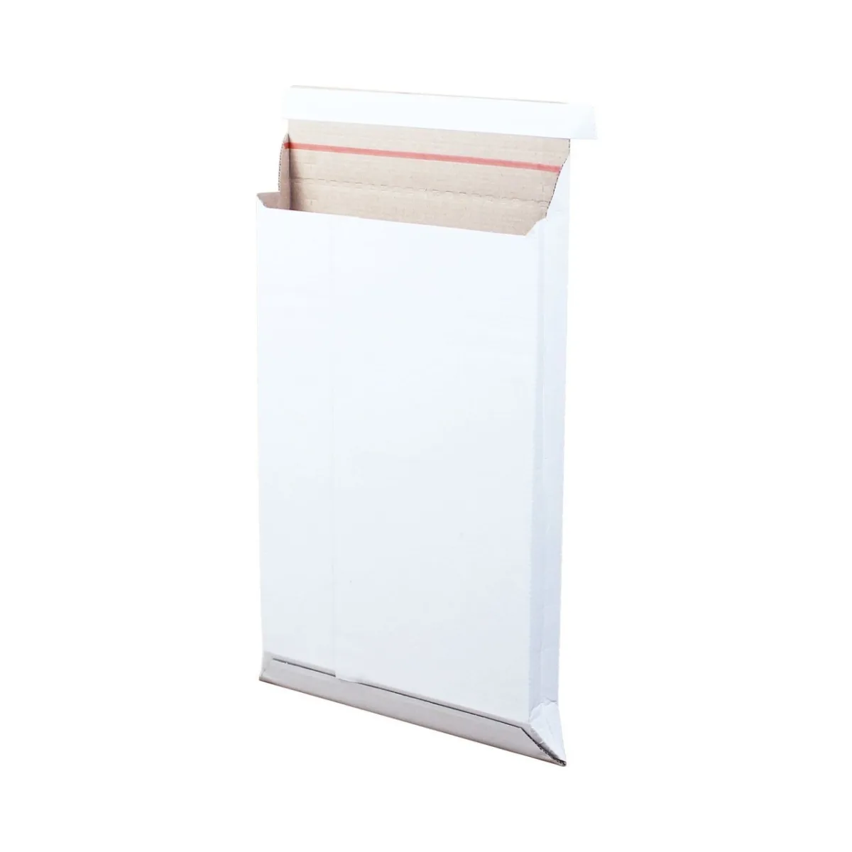 22x30x3,5 cm Beyaz Bant Yapıştırmalı Zarf Kutusu – 50'li Paket