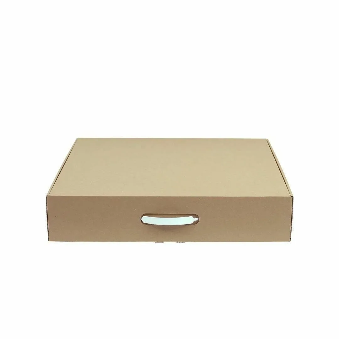 50x40x10 cm Plastik Kulplu Çanta Kutu – 10'lu Paket