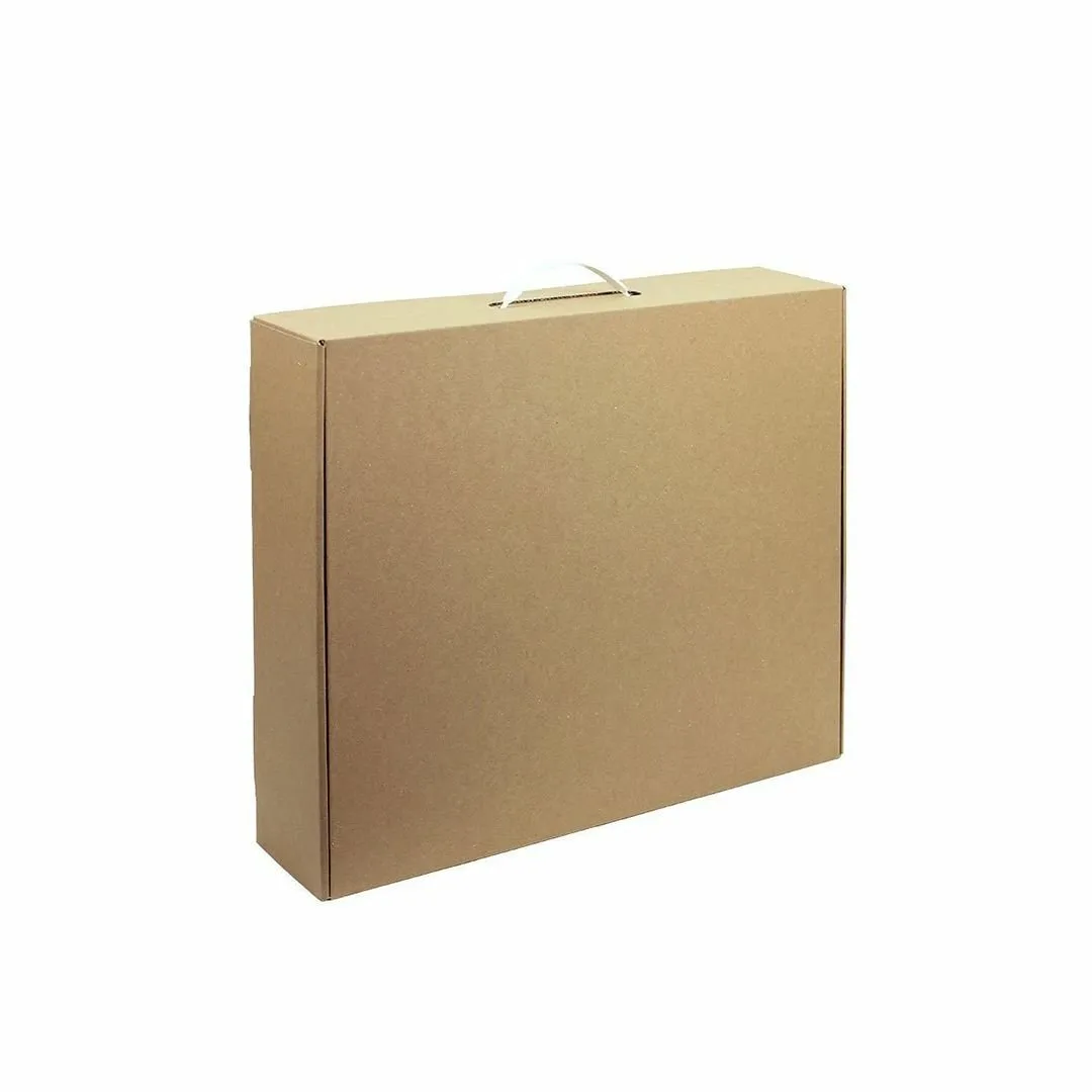 50x40x10 cm Plastik Kulplu Çanta Kutu – 10'lu Paket