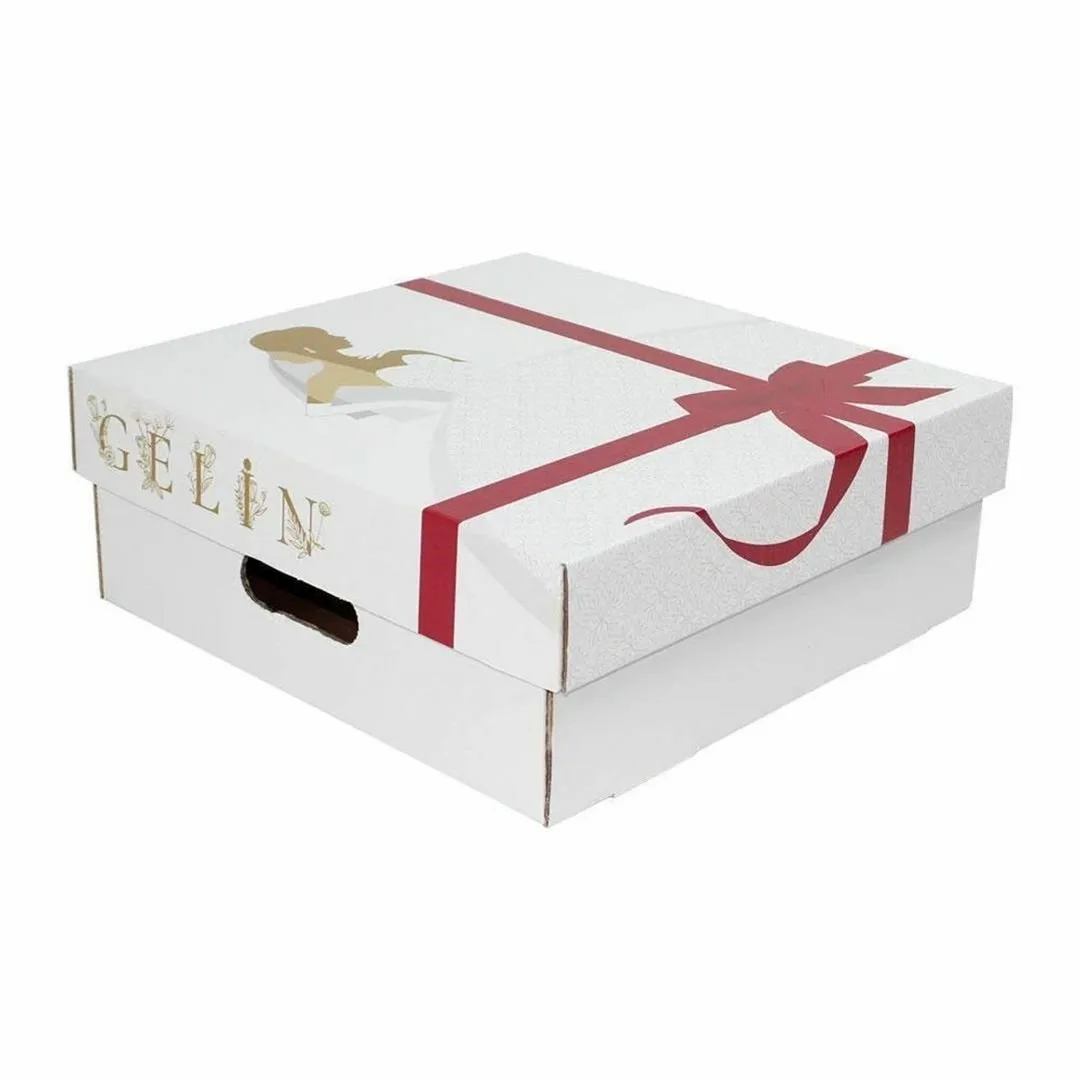 40x40x15 cm Çeyiz Taşıma Kutusu (Gelin) – 2'li Paket
