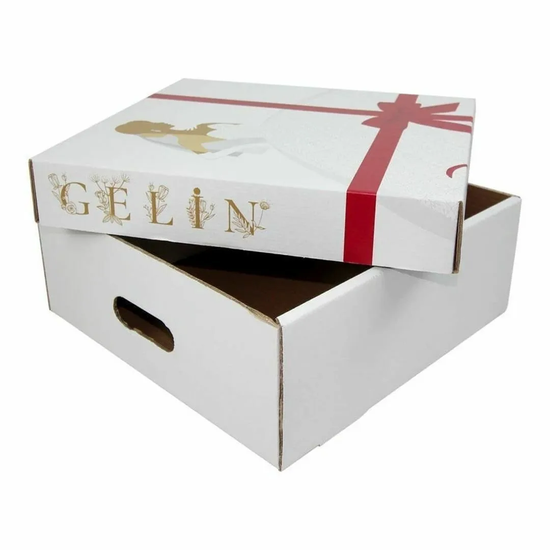 40x40x15 cm Çeyiz Taşıma Kutusu (Gelin) – 2'li Paket