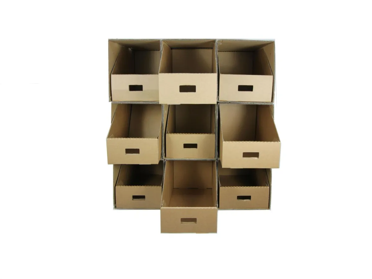 60x50x34,6 cm Çok Amaçlı Modüler Çekmeceli Büyük Raf Sistemi İç+Dış – 4'lü Paket