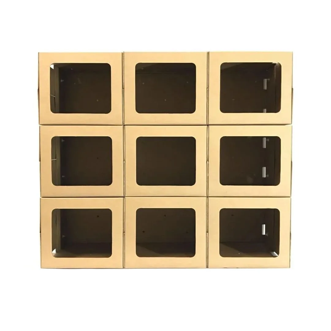 40x30x35 cm Modüler Çerçeveli Raf Sistemi Küçük – 4'lü Paket