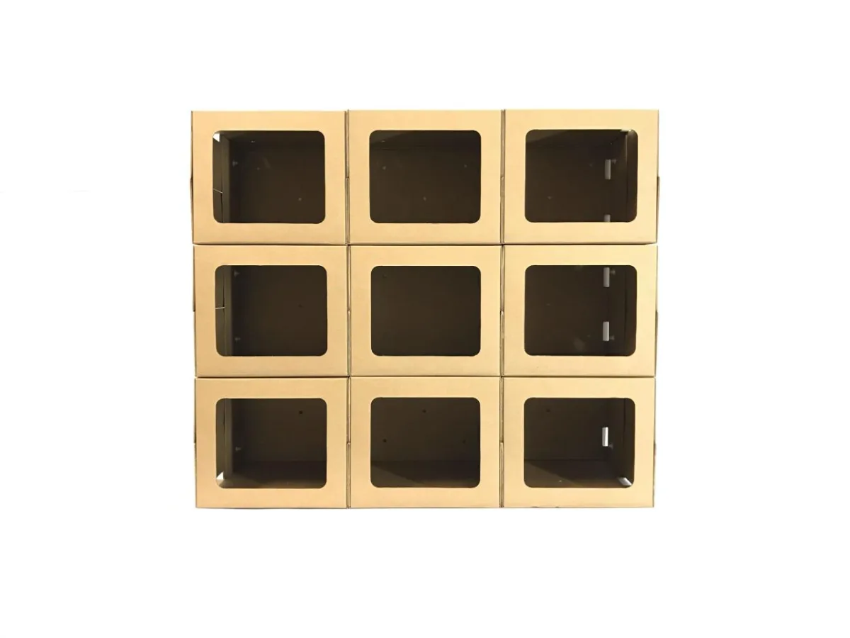 50x40x36 cm Modüler Çerçeveli Raf Sistemi Orta – 4'lü Paket
