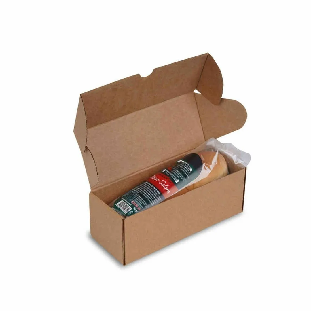 20x7,5x7 cm Esmer Sandviç Hot Dog Kutusu – 50'li Paket