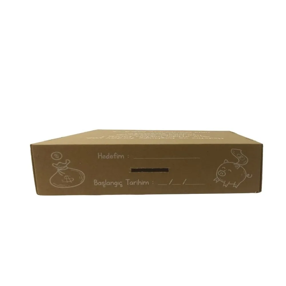 5 Bin TL Hedefli Kumbara 27,5x22,5x7,5 cm – Beyaz – 20'li Paket