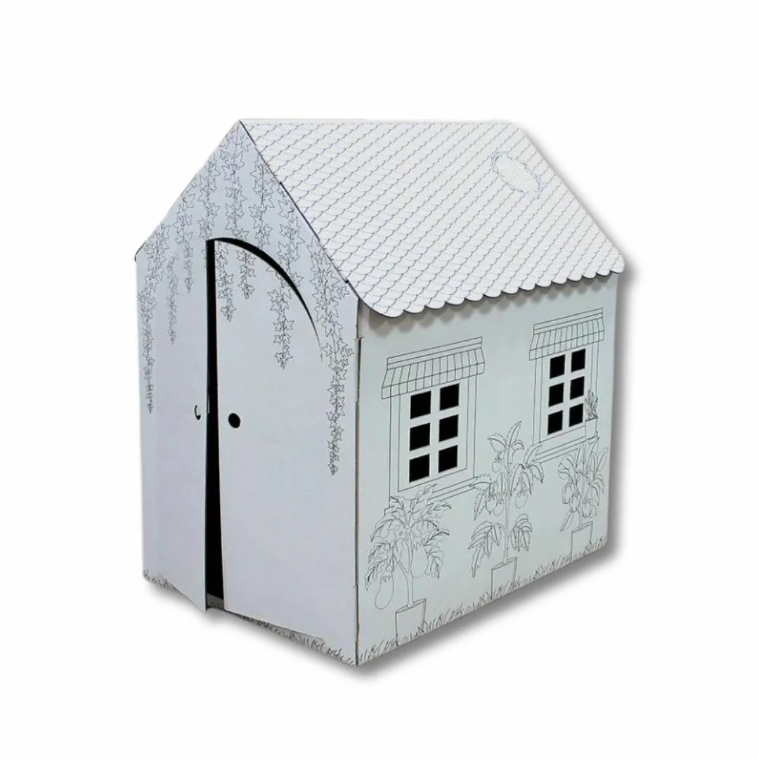 85x65x100 cm Boyanabilir Büyük Beyaz Ev – 1 Adet