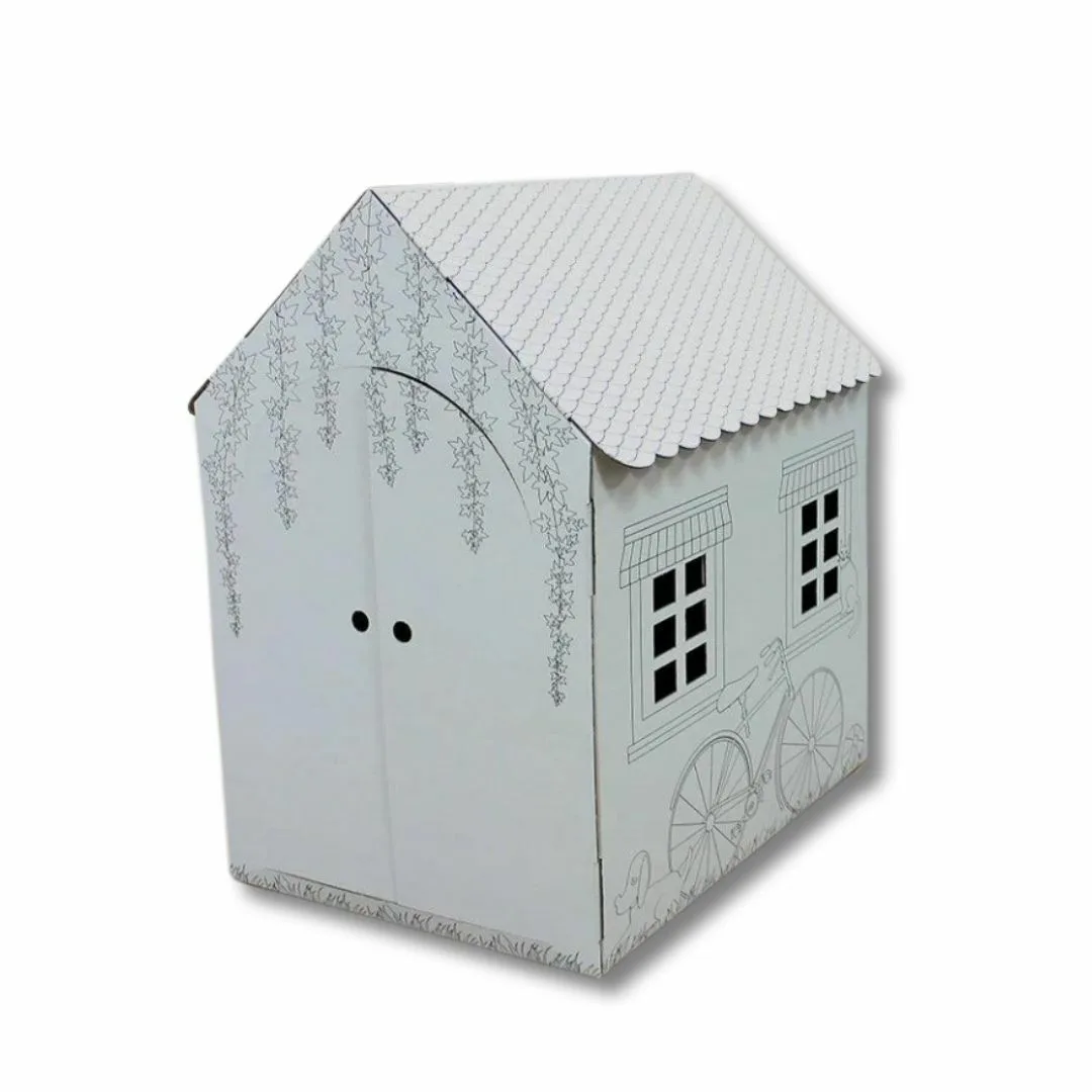 85x65x100 cm Boyanabilir Büyük Beyaz Ev – 1 Adet