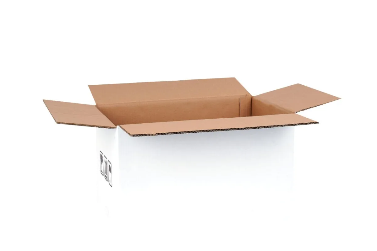 64x35x45 cm Çift Oluklu A-Box Koli – Beyaz – 10'lu Paket