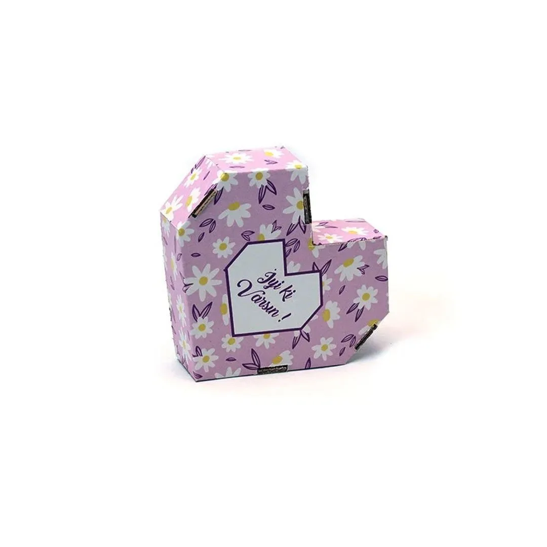Kalpli Dilekli Hediye Kutusu 17x16,5x5 cm – 1 Adet
